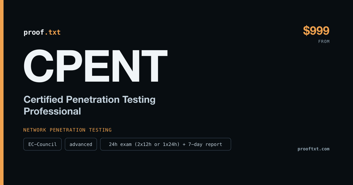 CPENT — Certified Penetration Testing Professional: EC-Council, advanced level
